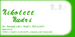 nikolett mudri business card